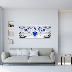 Tablou cu caii legați (120x50 cm)