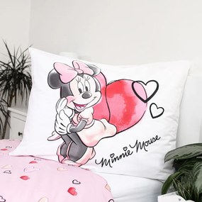 Disney Minnie White lenjerie de pat 140×200cm, 70×90 cm