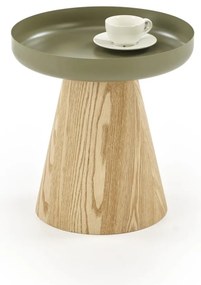 Masuta de cafea Gina natur/verde ø40/h42 cm
