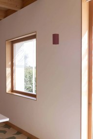 Aplica perete aluminiu striat terracotta, 2xGU10, LUNE square