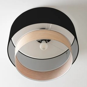 Brilagi - Lustră LED aplicată CERIA 1xE27/40W/230V Ø 50 cm negru/bej