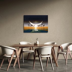Tablou- Luna deasupra palmierilor (70x50 cm)