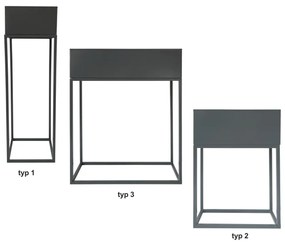 Ghiveci metalic multifunctional gri inchis INDIZE TIP 3