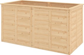 Outsunny Pat înălțat din lemn 152 x 77 x 77 cm, adânc înălțat, pat de ierburi cu bază deschisă, tije de consolidare | Aosom Romania