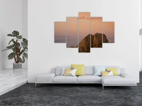 Tablou cuu apus de soare în stânci (150x105 cm)