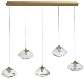 Lustra moderna cu 5 Pendule design decorativ KING aurie