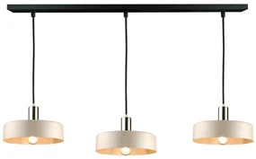 Lustră pe cablu LATTE 3xE27/60W/230V bej/crom lucios