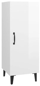 812336 vidaXL Servantă, alb extralucios, 34,5x34x90 cm, lemn compozit