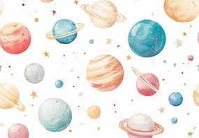Fototapet - Planete colorate (147x102 cm)