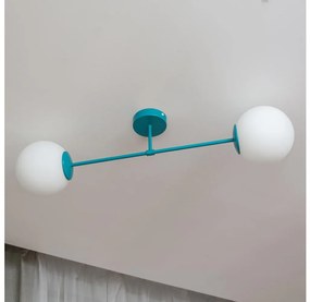 Plafonieră aplicată MOON 2xE27/15W/230V turcoaz