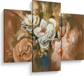 Tablou -Buchet de flori pictat (90x60 cm)
