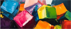 Tablou - Cuburi colorate (120x50 cm)