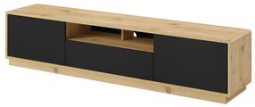 Masă TV Albert Typ 40 (stejar taurus + negru mat). 1034882