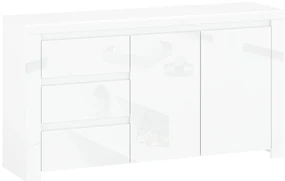 Comodă Leona 2D3S (alb lucios). 1053001