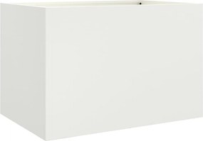 vidaXL Jardinieră, alb, 62x40x39 cm, oțel