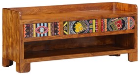 vidaXL Bancă de încălțăminte din lemn masiv de acacia, 100x35x45 cm