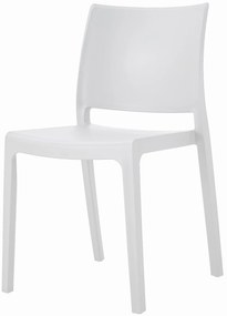 Scaun alb din plastic KLEM