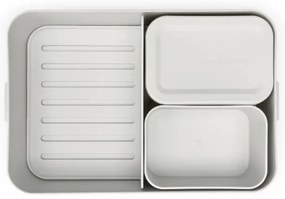 Cutie pentru alimente Brabantia Make&Take 1006292, 2 L, Cu separatoare, Inchidere etansa, Fara BPA, Gri deschis