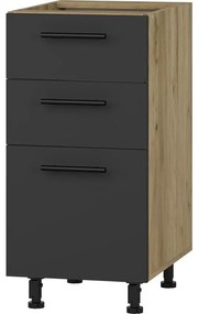 Dulap inferior de bucătărie Verlene 40/82 (antracit). Promo -6%. 1049104