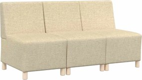 vidaXL Unitate Sofa Modulară Fără Brațe 3 pcs Crem 55 x 74 x 82 cm