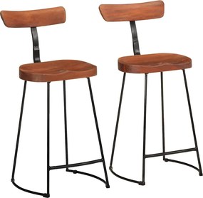 vidaXL Scaune de bar 2 buc 49x43x88 cm lemn masiv de mango