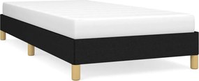 vidaXL Cadru de pat fără saltea, negru, 100x200 cm, textil