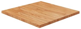 343030 vidaXL Blat masă pătrat maro deschis 60x60x2,5 cm lemn stejar tratat