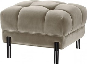 Taburete elegant design LUX Sienna, catifea greige 113199 HZ