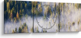 Tablou - Copac în ceață (cu ceas) (90x30 cm)
