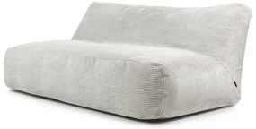 Fotoliu bean bag crem cu tapițerie din catifea reiată Sofa Tube 190 – SLOWDOWN