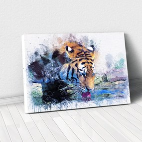 Tablou Canvas - Tiger Print 40 x 65 cm