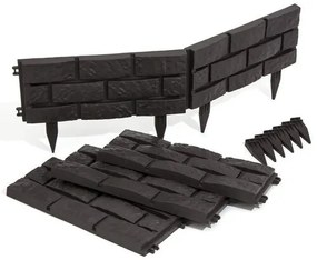 Palisadă - bordură de grădină, maro, 2,2 m