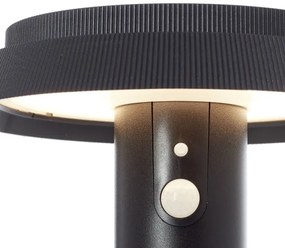 Lampă LED solară cu senzor Brilliant ALVERO LED/4W/3,7V 50 cm IP44 negru