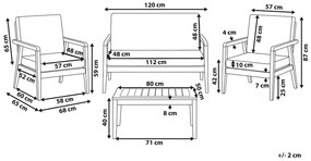 Set mobilier de grădină Palza (lemn deschis). 1081858
