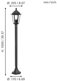 EGLO 22144 - Lampa exterior LATERNA 4 1xE27/60W/230V