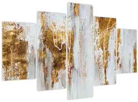 Tablou - Abstract auriu (150x105 cm)