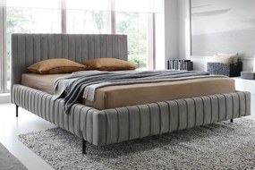 Pat lemn masiv Tapițat Plix cu Ladă Depozitare Personalizabil 140/160/180 x 200 cm - Nube 05, 180 x 200 cm