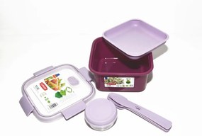 Cutie de călătorie cu tacâmuri SMART TO GO 1,1L - violet