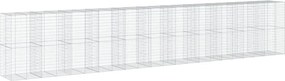 vidaXL Coș gabion cu capac, 1100x100x200 cm, fier galvanizat