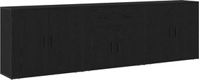 vidaXL Bufet cu sertar Stejar Negru 240 x 33 x 70 cm Lemn compozit