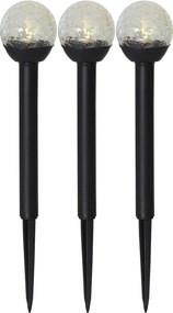 Set de 3 decorațiuni solare cu LED-uri pentru exterior Star Trading Roma, înălțime 23 cm