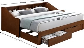 Patul extensibil, nuc, MONETA