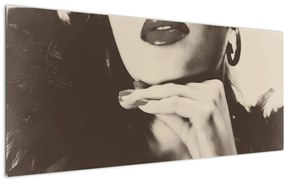 Tablou - Vintage, poza unei femei (120x50 cm)