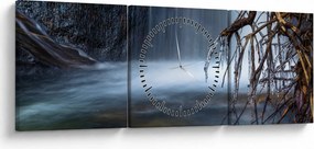 Tablou - Laguna de iarnă (cu ceas) (90x30 cm)