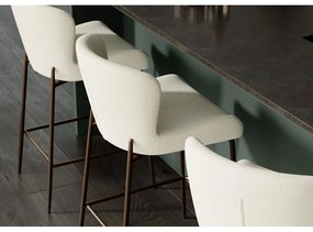 Scaun de bar crem tapițat (înălțime șezut 67,5 cm) Glam – DAN-FORM Denmark