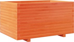 vidaXL Jardinieră grădină, maro ceruit, 90x60x49,5 cm, lemn masiv pin