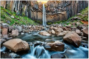 Tablou - Cascada Svartifoss, Islanda (90x60 cm)
