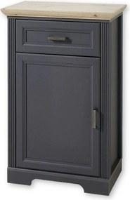 Comoda JASMIN, gri grafit/stejar artisan, PAL, cu o usa si un sertar,