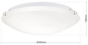 Plafoniera diametru 40cm, Agada NU 9-348/40 chrom OR