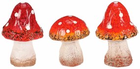 Decorațiuni de toamnă Set de ciuperci dinceramică, 3 bucăți
